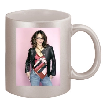 Tina Fey 11oz Metallic Silver Mug