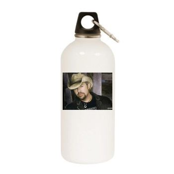 Toby Keith White Water Bottle With Carabiner