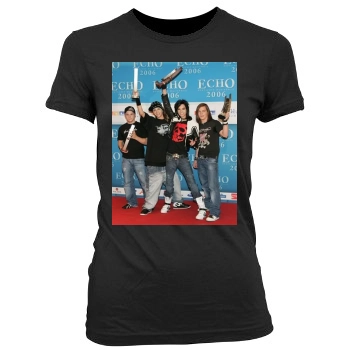 Tokio Hotel Women's Junior Cut Crewneck T-Shirt