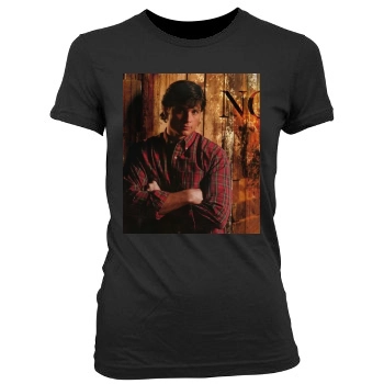 Tom Welling Women's Junior Cut Crewneck T-Shirt