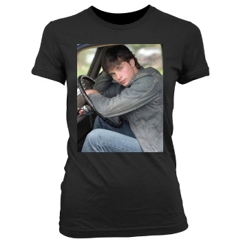 Tom Welling Women's Junior Cut Crewneck T-Shirt