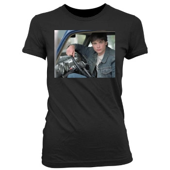 Tom Welling Women's Junior Cut Crewneck T-Shirt