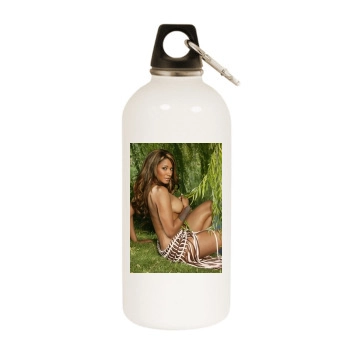 Traci Bingham White Water Bottle With Carabiner