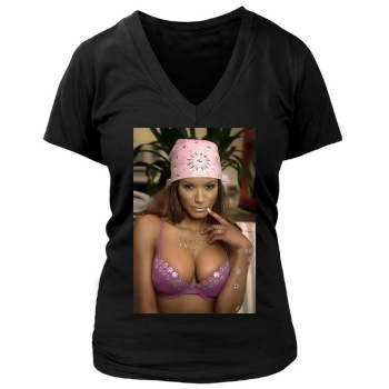 Traci Bingham Women's Deep V-Neck TShirt