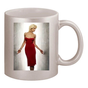 Tricia Helfer 11oz Metallic Silver Mug