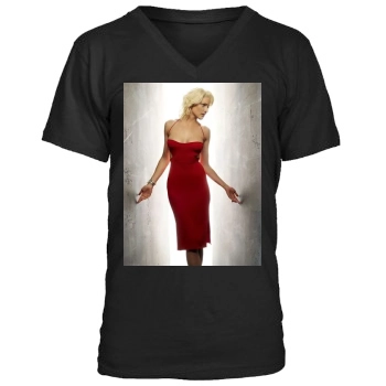 Tricia Helfer Men's V-Neck T-Shirt