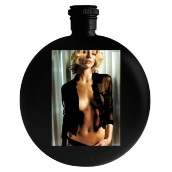 Tricia Helfer Round Flask