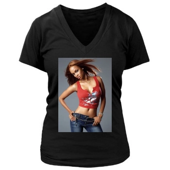 Tyra Banks Women's Deep V-Neck TShirt