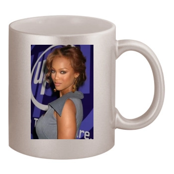 Tyra Banks 11oz Metallic Silver Mug