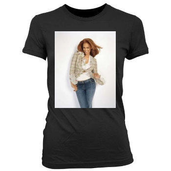 Tyra Banks Women's Junior Cut Crewneck T-Shirt