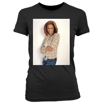 Tyra Banks Women's Junior Cut Crewneck T-Shirt