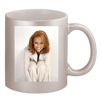 Tyra Banks 11oz Metallic Silver Mug