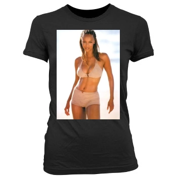 Tyra Banks Women's Junior Cut Crewneck T-Shirt