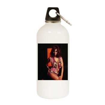 Tyra Banks White Water Bottle With Carabiner