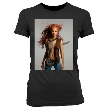 Tyra Banks Women's Junior Cut Crewneck T-Shirt