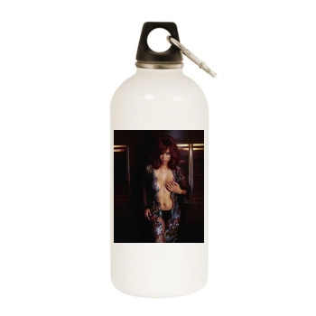 Tyra Banks White Water Bottle With Carabiner