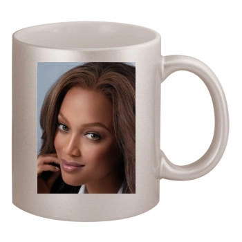 Tyra Banks 11oz Metallic Silver Mug