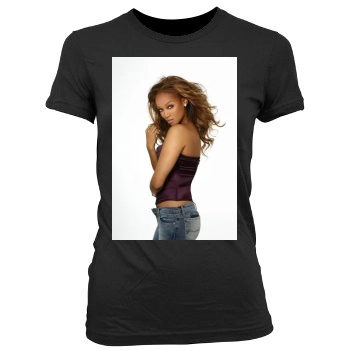 Tyra Banks Women's Junior Cut Crewneck T-Shirt