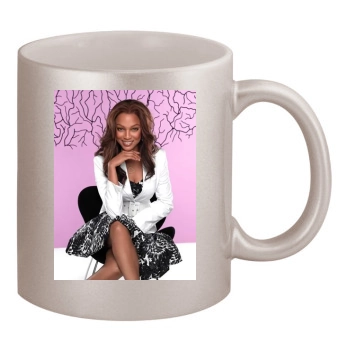 Tyra Banks 11oz Metallic Silver Mug