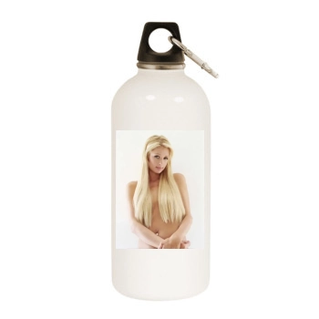 Paris Hilton White Water Bottle With Carabiner