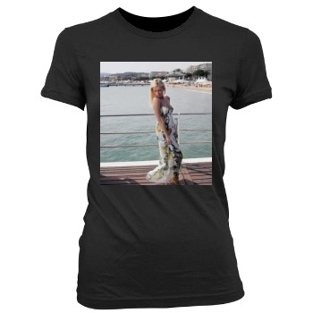 Paris Hilton Women's Junior Cut Crewneck T-Shirt