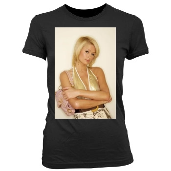 Paris Hilton Women's Junior Cut Crewneck T-Shirt