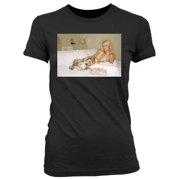 Paris Hilton Women's Junior Cut Crewneck T-Shirt