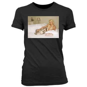 Paris Hilton Women's Junior Cut Crewneck T-Shirt