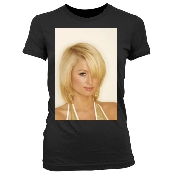 Paris Hilton Women's Junior Cut Crewneck T-Shirt