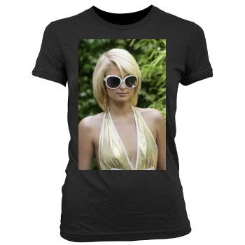 Paris Hilton Women's Junior Cut Crewneck T-Shirt