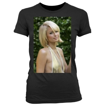 Paris Hilton Women's Junior Cut Crewneck T-Shirt