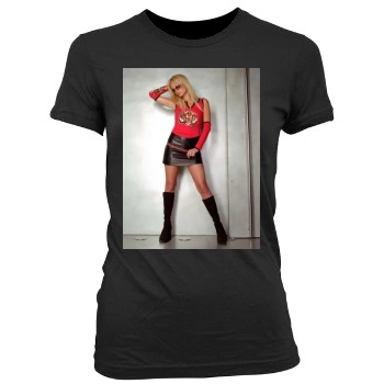 Paris Hilton Women's Junior Cut Crewneck T-Shirt