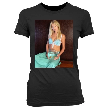 Paris Hilton Women's Junior Cut Crewneck T-Shirt