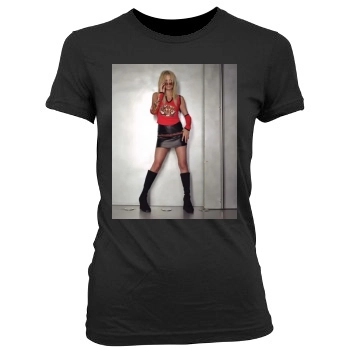 Paris Hilton Women's Junior Cut Crewneck T-Shirt