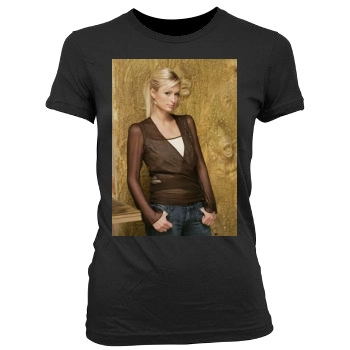 Paris Hilton Women's Junior Cut Crewneck T-Shirt