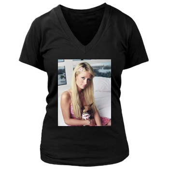 Paris Hilton Women's Deep V-Neck TShirt