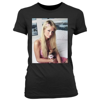 Paris Hilton Women's Junior Cut Crewneck T-Shirt