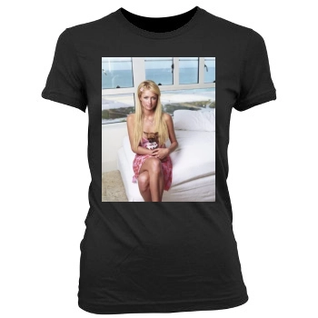 Paris Hilton Women's Junior Cut Crewneck T-Shirt