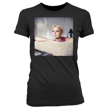 Paris Hilton Women's Junior Cut Crewneck T-Shirt