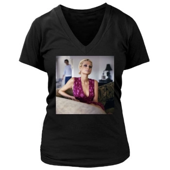 Paris Hilton Women's Deep V-Neck TShirt