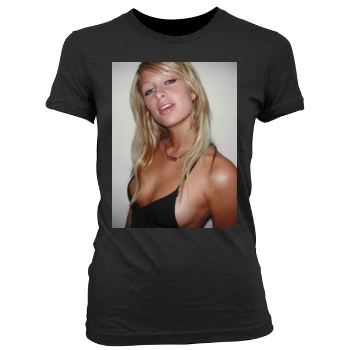 Paris Hilton Women's Junior Cut Crewneck T-Shirt