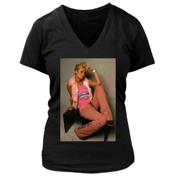 Paris Hilton Women's Deep V-Neck TShirt