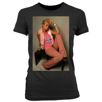 Paris Hilton Women's Junior Cut Crewneck T-Shirt