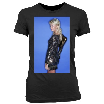 Paris Hilton Women's Junior Cut Crewneck T-Shirt