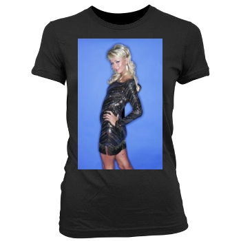 Paris Hilton Women's Junior Cut Crewneck T-Shirt