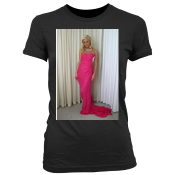 Paris Hilton Women's Junior Cut Crewneck T-Shirt