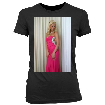 Paris Hilton Women's Junior Cut Crewneck T-Shirt