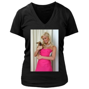 Paris Hilton Women's Deep V-Neck TShirt