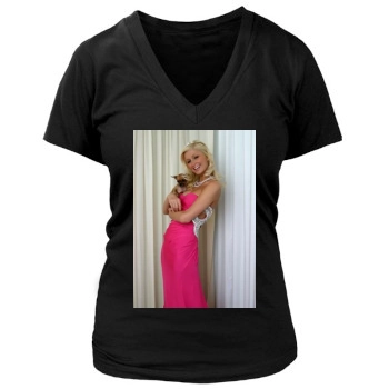 Paris Hilton Women's Deep V-Neck TShirt