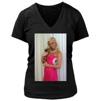 Paris Hilton Women's Deep V-Neck TShirt